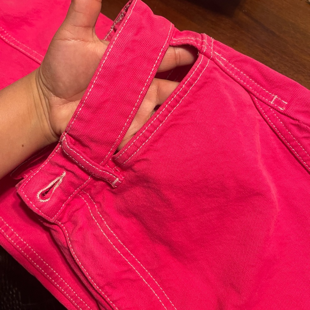 Zara pink jeans with cutouts high rise - Picture 6 of 8